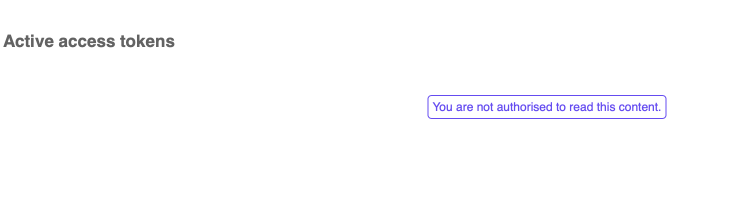 Not Authorized to Read Content